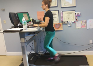 "I love this desk! I'm working out, while cranking out higher quality client work! Thank you Steve for changing my life!" said Elizabeth. 